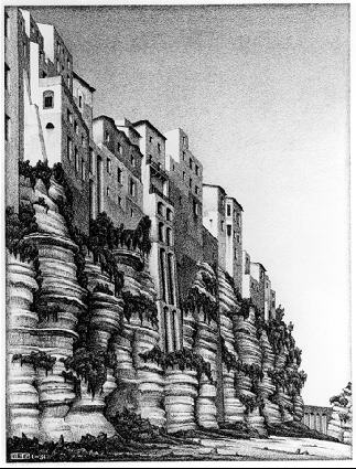 M.C. Escher -- Tropea Calabria - 1931 www.mcescher.com