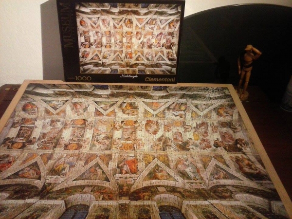 La capilla sixtina de Clementoni ( 1000 piezas ) terminado. Realizado por Leonardo Daniel Ferrari Trechi