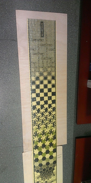 Fragmento 1 de Metamorfosis II de Escher, realizado por cliente de Puzzlemania a la espera de ser enmarcado en nuestra tienda - puzzle 3000 piezas
