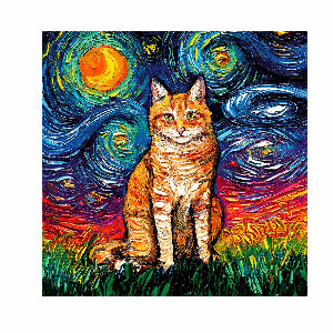 Gato estilo Vang Gogh