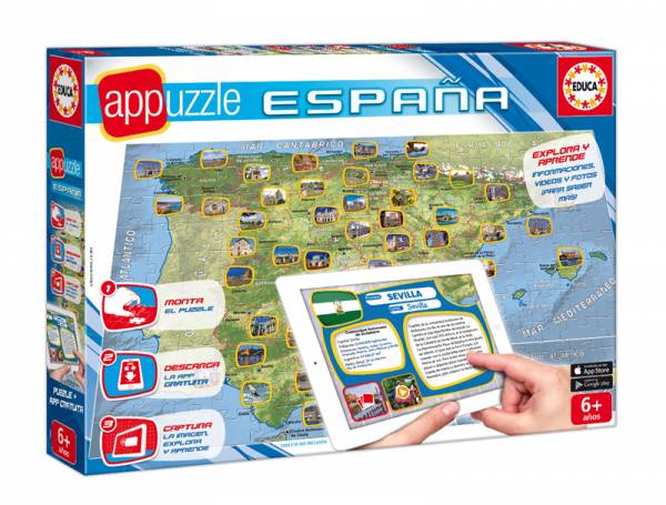 Rompecabezas interactivo mapa de España 150 piezas Educa Borrás