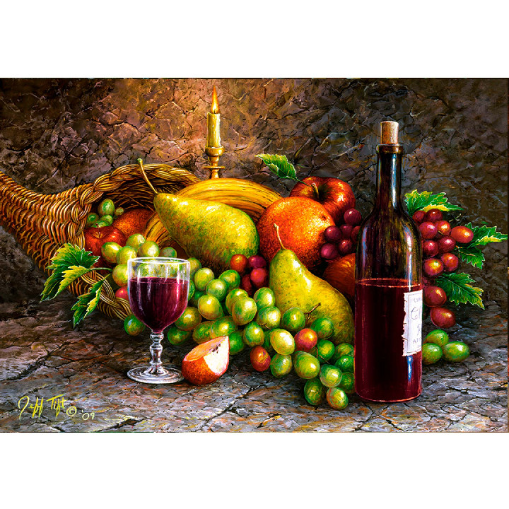 Frutas y vino