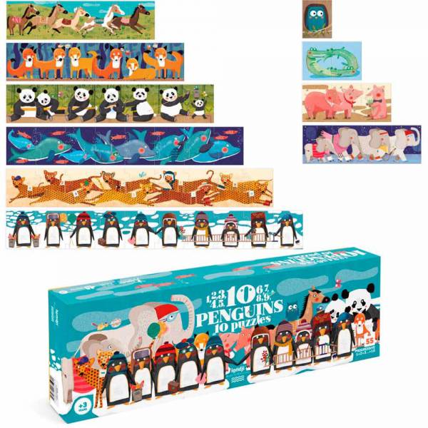 puzzle 10 pingüinos