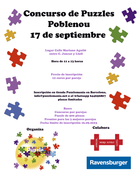 Concurso de puzzles por parejas en Poblenou