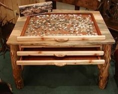 Mesa para puzzle encontrada en el tablero de Pinterest 