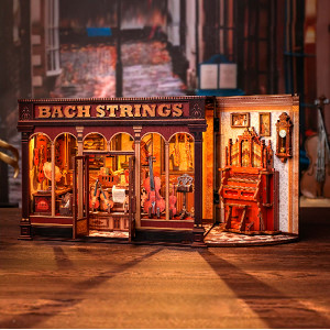 Casa miniatura tienda de musica