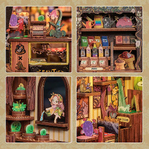 Casa miniatura Book Nook Tienda de plantas
