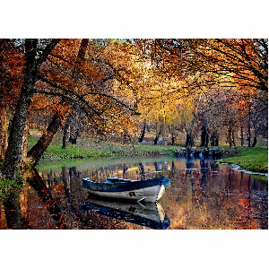 Barca en el lago