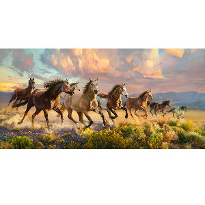 Caballos cabalgando