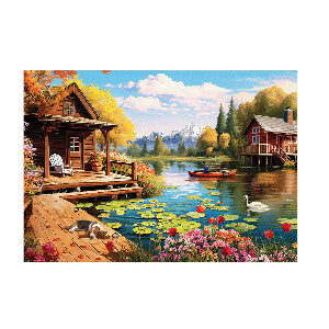 Cabaña en el lago