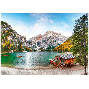 Lago Braies en Otoño