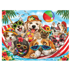 Perritos en la playa