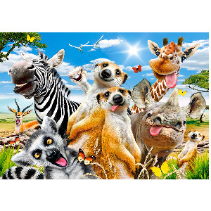 Selfie animales africanos