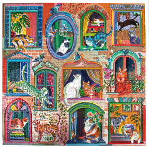 Gatos en la ventana