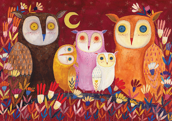 Familia de búhos ( Ref:  73747-01 )