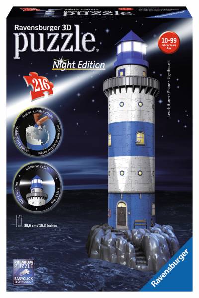 Faro con luz led - puzle 3D