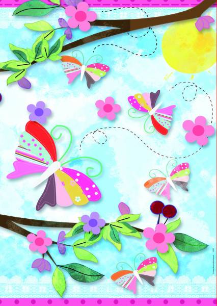 rompecabezas en relieve destinado a los amantes del Scrapbooking. Mariposas