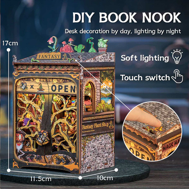 Casa miniatura Book Nook Tienda de plantas