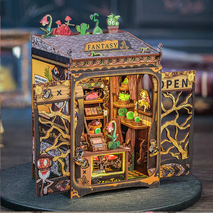 Casa miniatura Book Nook Tienda de plantas ( Ref:  CWGA203 )