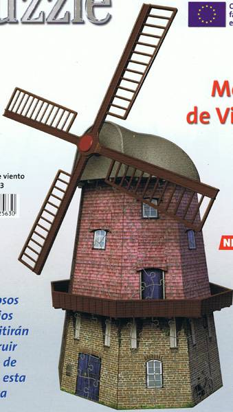 Molino de viento - rompecabezas 3D