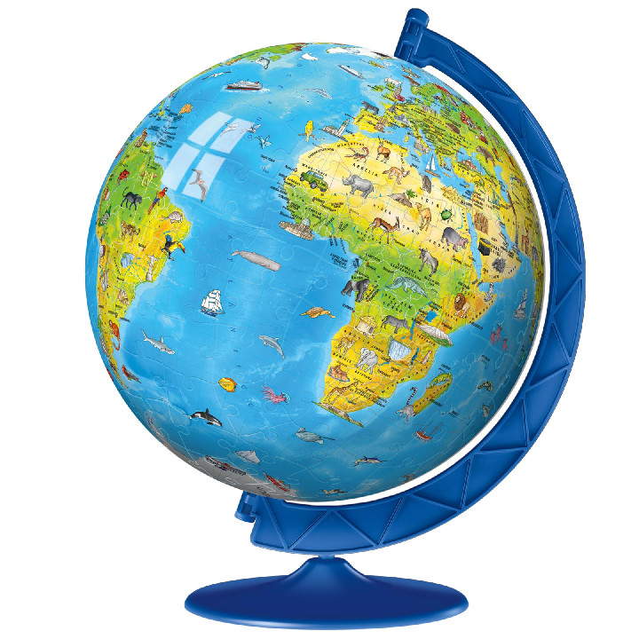 Globo terraqueo fauna 3D