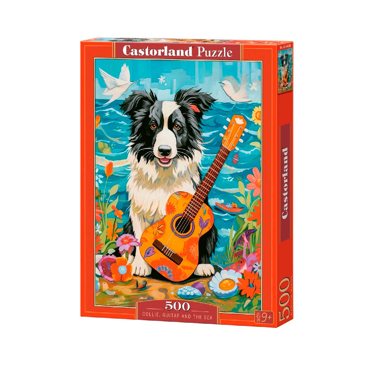 Border Collie con guitarra ( Ref:  54008 )