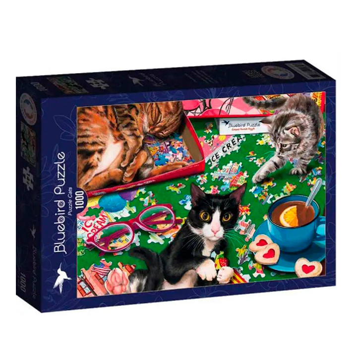 Gatitos jugando con un puzzle ( Ref:  70567 )