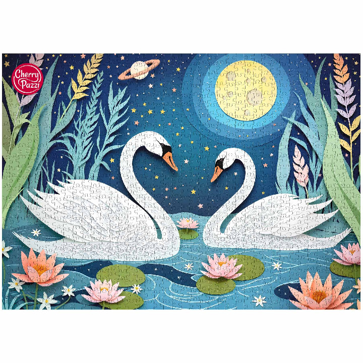 Cisnes en pleno amor