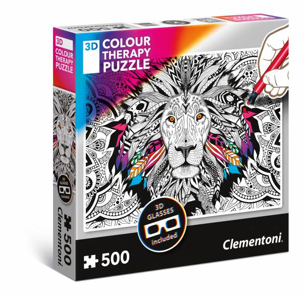Puzzle león Colourtherapy
