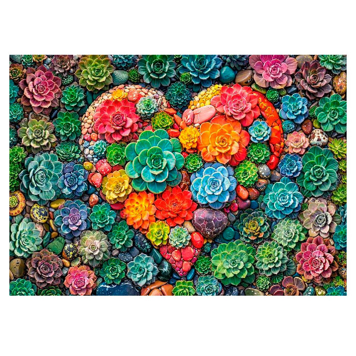 Corazones con plantas