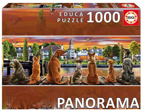 Perros en el embarcadero - Puzzle Educa 1000 piezas
