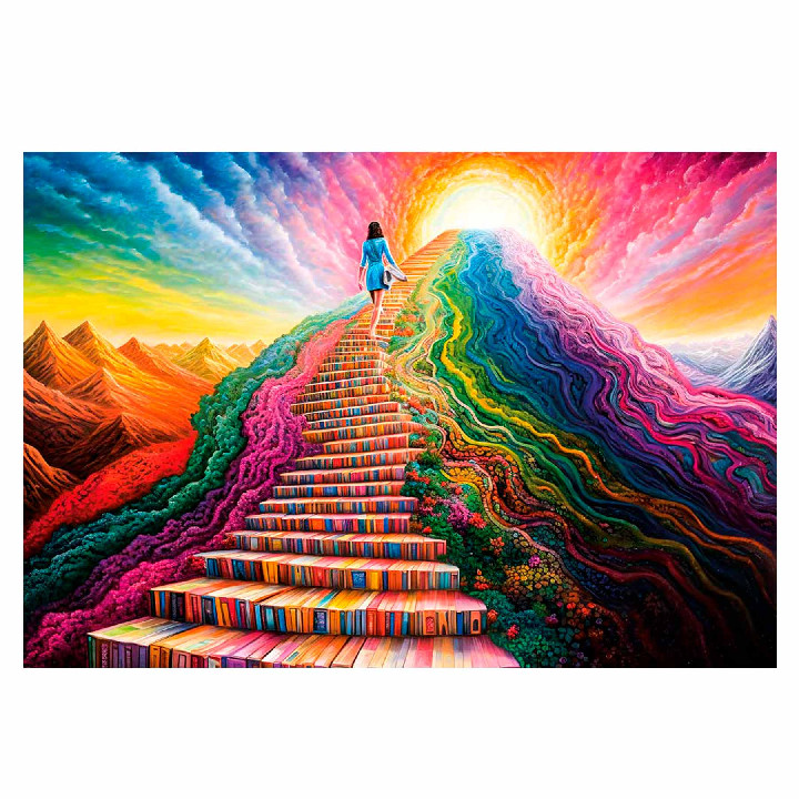 Escaleras de libros