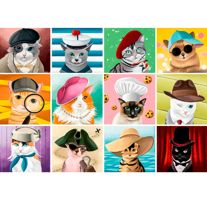 Gatos con sombrero