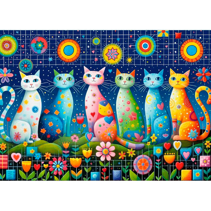 Gatos y flores