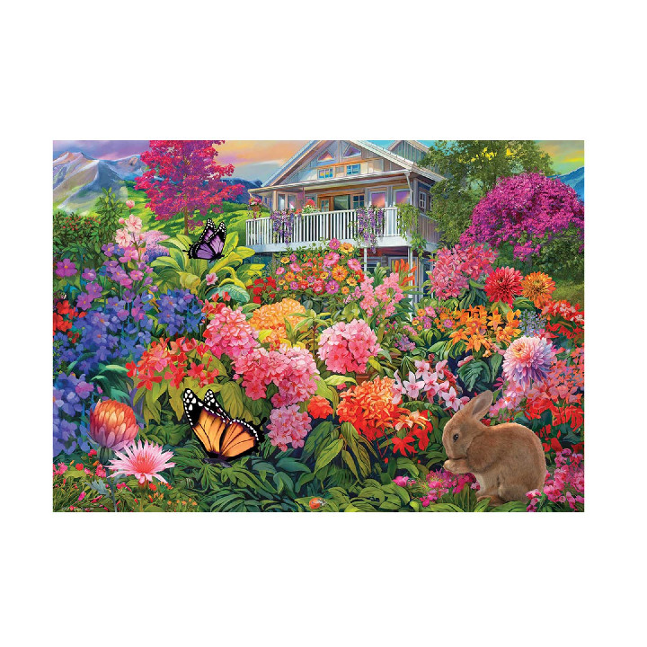 Casa con flores