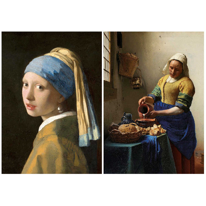 La chica de la perla y la lechera de Veermer