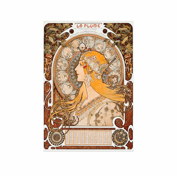 Alphonse Mucha - La Plume, 1896-97