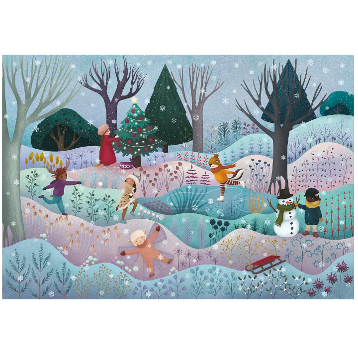 Bosque mágico en invierno