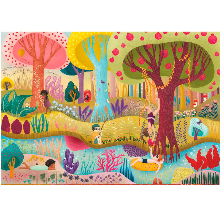 Bosque mágico en verano