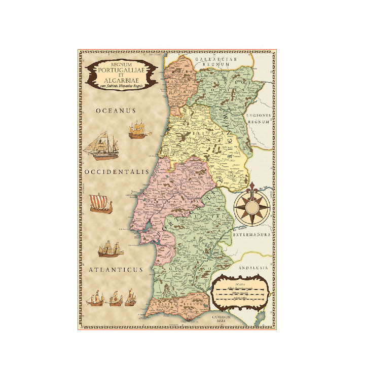 Mapa histórico Portugal