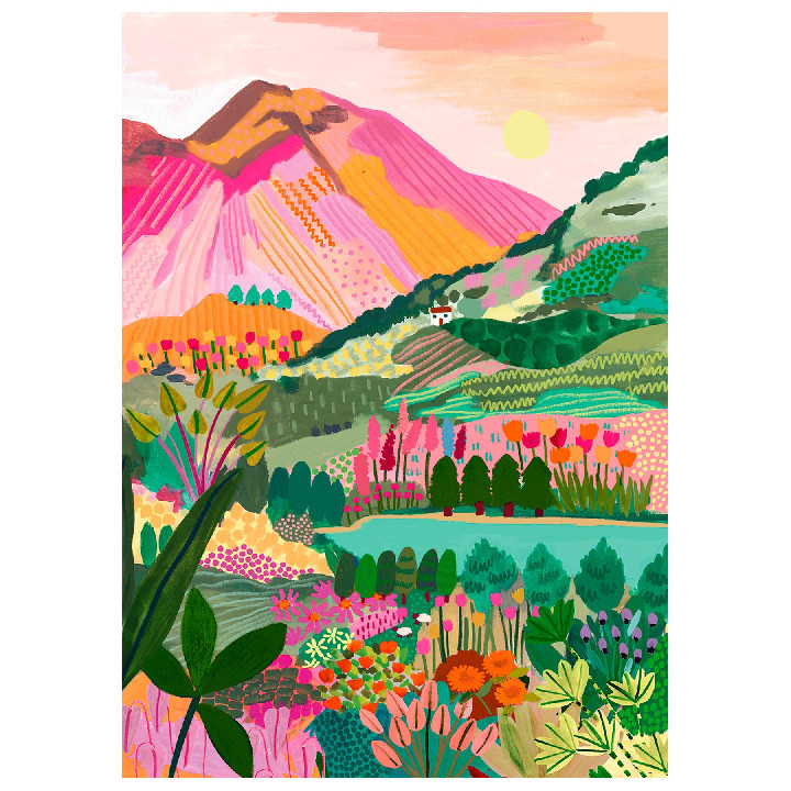 Montaña con arcoiris