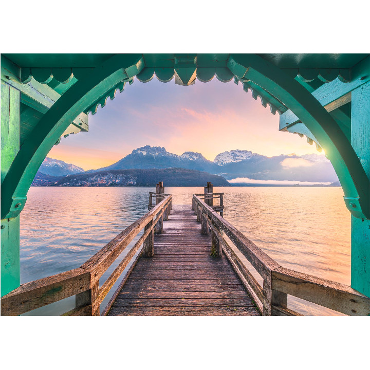 Pasarela en el lago Annecy