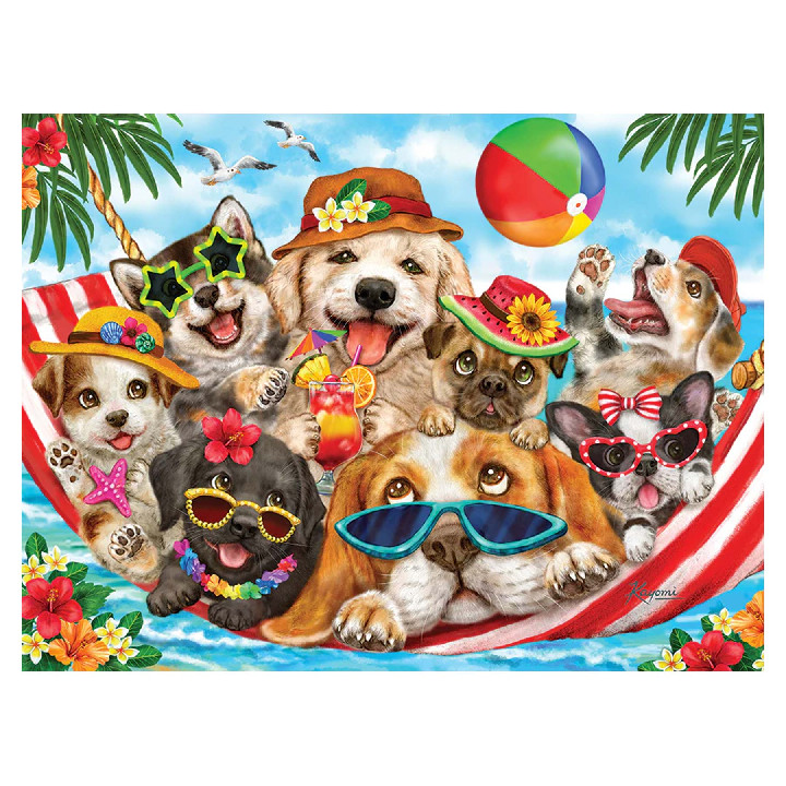 Perritos en la playa