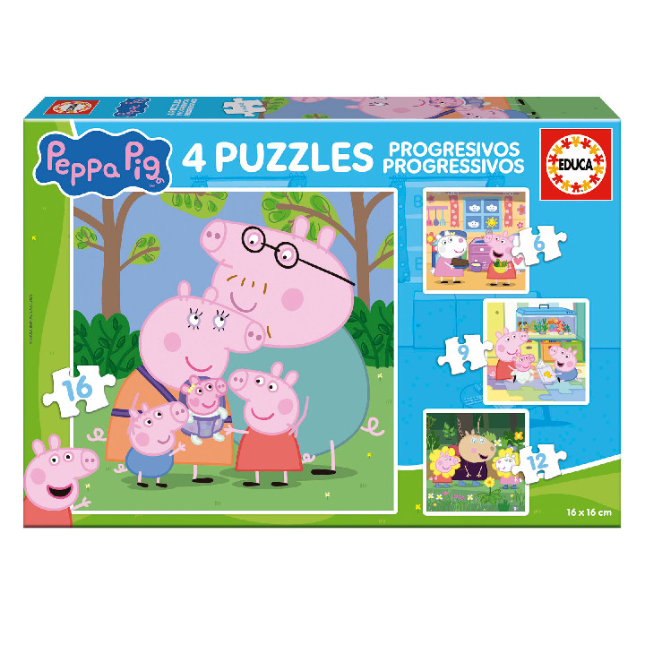 Progresivo Peppa Pig 6+9+12+16 piezas ( Ref:  20325 )