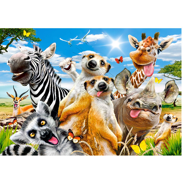 Selfie animales africanos