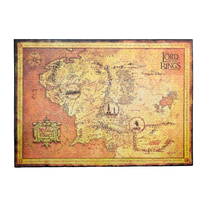 Mapa de la tierra media El señor de los anillos