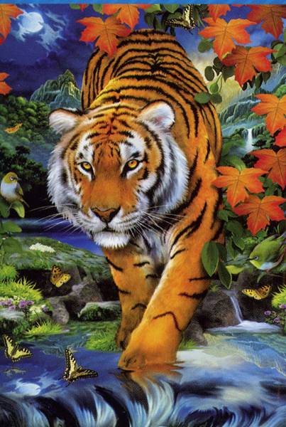 Tigre con efecto 3D